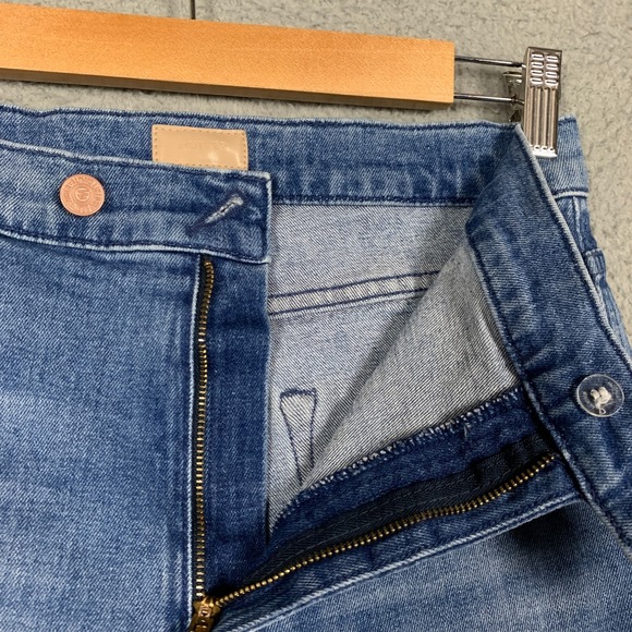 Mother The Tab Roller Skimp Jeans Women's 27 From Out Of Town Wide Leg 70s Retro - Picture 8 of 14